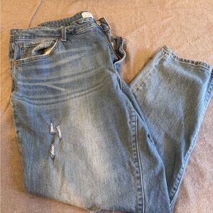 women’s time and tru jeans Distressed Ankle Jeans Size 20 regular blue